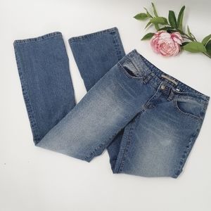 Vintage Y2k Sergio Valente Jeans Women's 6 Blue Low Rise Bootcut Flare Faded